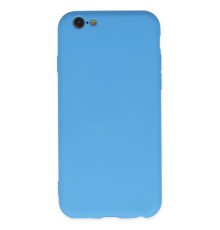 iPhone 6 Plus Kılıf Nano içi Kadife Silikon - Mavi