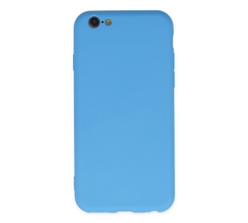 iPhone 6 Plus Kılıf Nano içi Kadife Silikon - Mavi iPhone 6 Plus Kılıf Nano içi Kadife Silikon - Mavi
