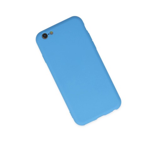 iPhone 6 Plus Kılıf Nano içi Kadife Silikon - Mavi iPhone 6 Plus Kılıf Nano içi Kadife Silikon - Mavi