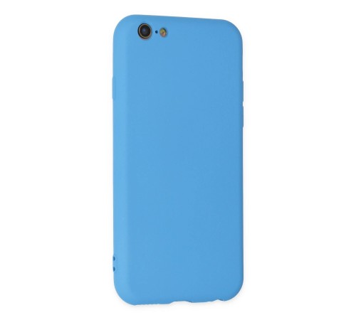 iPhone 6 Plus Kılıf Nano içi Kadife Silikon - Mavi iPhone 6 Plus Kılıf Nano içi Kadife Silikon - Mavi
