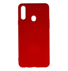 Samsung Galaxy A20S Kılıf Nano içi Kadife Silikon - Kırmızı