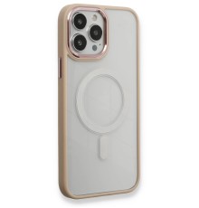 iPhone 13 Pro Kılıf Room Magneticsafe Silikon - Pudra