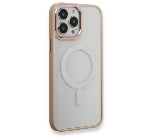iPhone 13 Pro Kılıf Room Magneticsafe Silikon - Pudra
