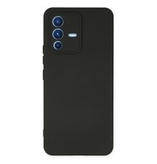 Vivo V23 5G Kılıf Nano içi Kadife Silikon - Siyah