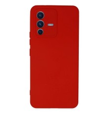 Vivo V23 5G Kılıf Nano içi Kadife Silikon - Kırmızı