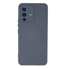 Vivo V23 5G Kılıf Nano içi Kadife Silikon - Gri