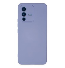 Vivo V23 5G Kılıf Nano içi Kadife Silikon - Lila