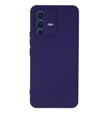 Vivo V23 5G Kılıf Nano içi Kadife Silikon - Mor