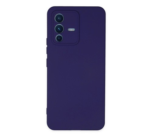 Vivo V23 5G Kılıf Nano içi Kadife Silikon - Mor Vivo V23 5G Kılıf Nano içi Kadife Silikon - Mor