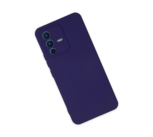 Vivo V23 5G Kılıf Nano içi Kadife Silikon - Mor Vivo V23 5G Kılıf Nano içi Kadife Silikon - Mor