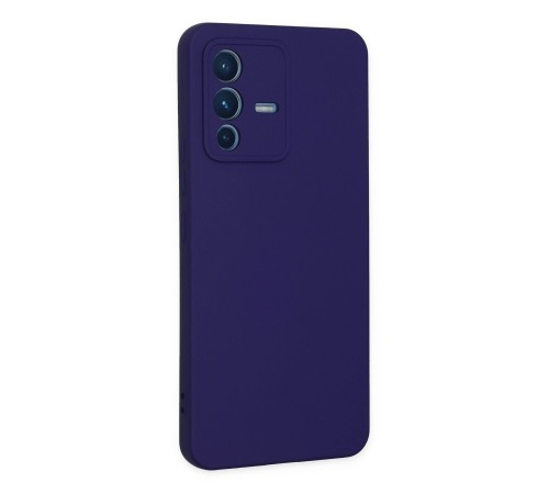 Vivo V23 5G Kılıf Nano içi Kadife Silikon - Mor Vivo V23 5G Kılıf Nano içi Kadife Silikon - Mor