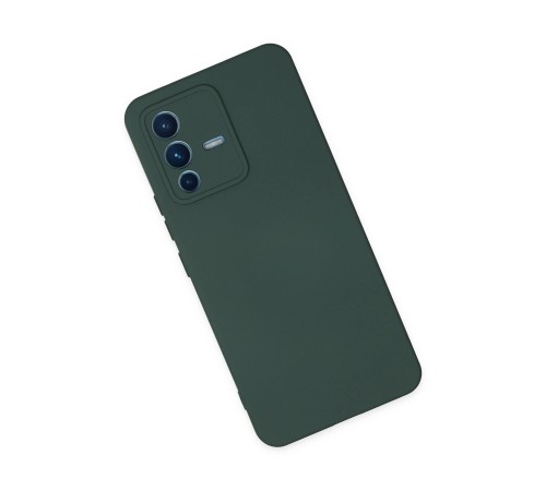Vivo V23 5G Kılıf Nano içi Kadife Silikon - Koyu Yeşil Vivo V23 5G Kılıf Nano içi Kadife Silikon - Koyu Yeşil