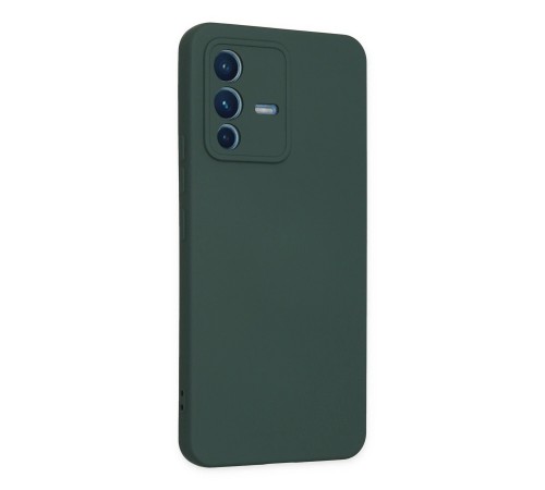 Vivo V23 5G Kılıf Nano içi Kadife Silikon - Koyu Yeşil Vivo V23 5G Kılıf Nano içi Kadife Silikon - Koyu Yeşil