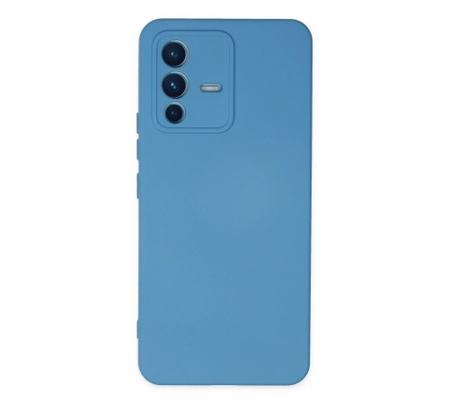 Vivo V23 5G Kılıf Nano içi Kadife Silikon - Mavi Vivo V23 5G Kılıf Nano içi Kadife Silikon - Mavi