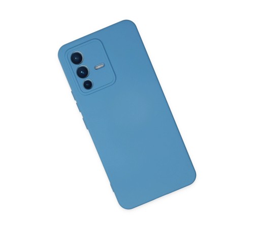 Vivo V23 5G Kılıf Nano içi Kadife Silikon - Mavi Vivo V23 5G Kılıf Nano içi Kadife Silikon - Mavi