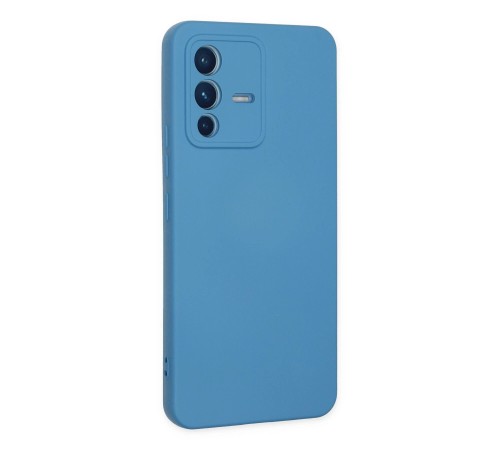 Vivo V23 5G Kılıf Nano içi Kadife Silikon - Mavi Vivo V23 5G Kılıf Nano içi Kadife Silikon - Mavi
