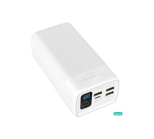 Konfulon A21S Led Işıklı Powerbank 40.000 mAh - Beyaz Konfulon A21S Led Işıklı Powerbank 40.000 mAh - Beyaz