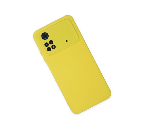 Xiaomi Poco M4 Pro 4G Kılıf Nano içi Kadife Silikon - Sarı Xiaomi Poco M4 Pro 4G Kılıf Nano içi Kadife Silikon - Sarı