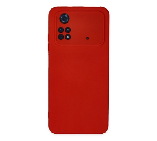 Xiaomi Poco M4 Pro 4G Kılıf Nano içi Kadife Silikon - Kırmızı Xiaomi Poco M4 Pro 4G Kılıf Nano içi Kadife Silikon - Kırmızı