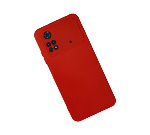 Xiaomi Poco M4 Pro 4G Kılıf Nano içi Kadife Silikon - Kırmızı Xiaomi Poco M4 Pro 4G Kılıf Nano içi Kadife Silikon - Kırmızı
