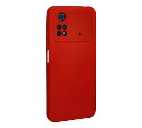 Xiaomi Poco M4 Pro 4G Kılıf Nano içi Kadife Silikon - Kırmızı Xiaomi Poco M4 Pro 4G Kılıf Nano içi Kadife Silikon - Kırmızı
