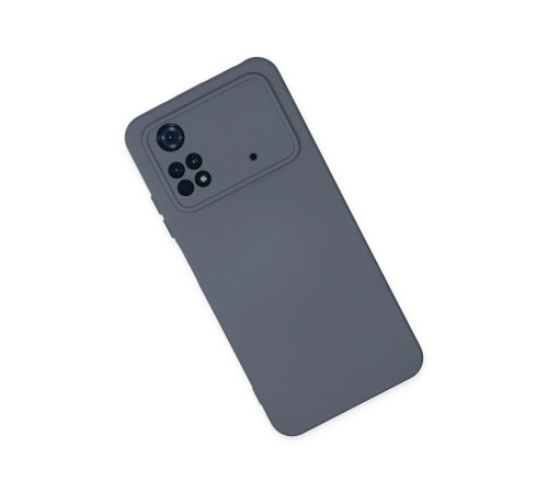 Xiaomi Poco M4 Pro 4G Kılıf Nano içi Kadife Silikon - Gri Xiaomi Poco M4 Pro 4G Kılıf Nano içi Kadife Silikon - Gri