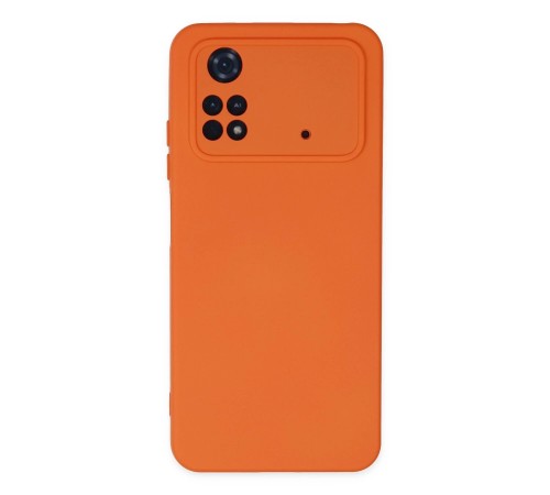 Xiaomi Poco M4 Pro 4G Kılıf Nano içi Kadife Silikon - Turuncu Xiaomi Poco M4 Pro 4G Kılıf Nano içi Kadife Silikon - Turuncu