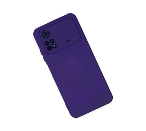 Xiaomi Poco M4 Pro 4G Kılıf Nano içi Kadife Silikon - Mor Xiaomi Poco M4 Pro 4G Kılıf Nano içi Kadife Silikon - Mor