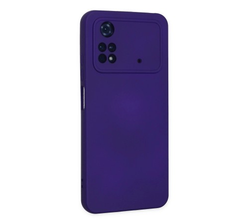 Xiaomi Poco M4 Pro 4G Kılıf Nano içi Kadife Silikon - Mor Xiaomi Poco M4 Pro 4G Kılıf Nano içi Kadife Silikon - Mor