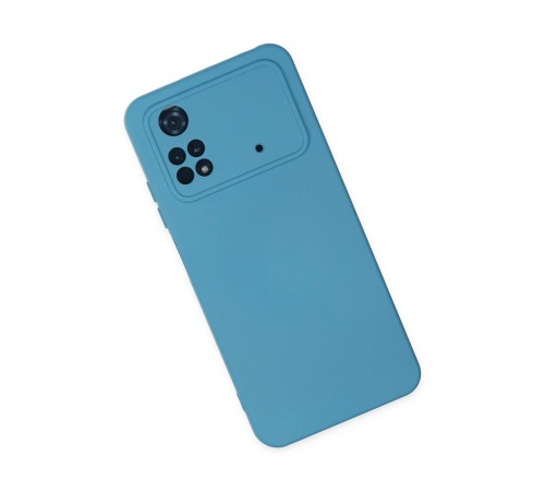 Xiaomi Poco M4 Pro 4G Kılıf Nano içi Kadife Silikon - Mavi