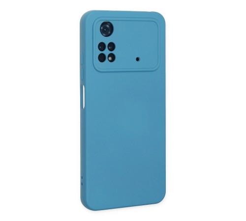 Xiaomi Poco M4 Pro 4G Kılıf Nano içi Kadife Silikon - Mavi