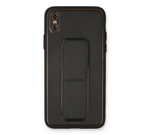 iPhone XS Max Kılıf Coco Deri Standlı Kapak - Siyah iPhone XS Max Kılıf Coco Deri Standlı Kapak - Siyah