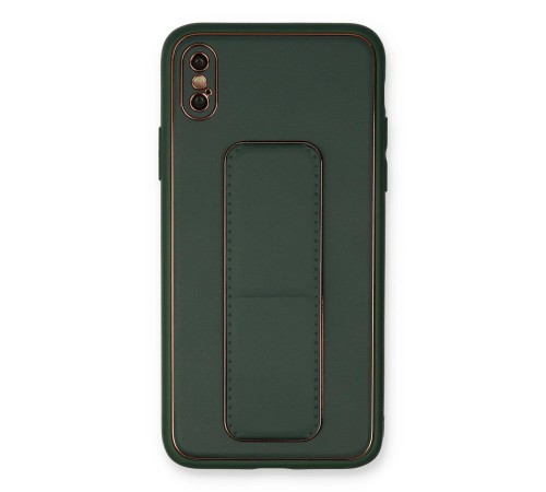 iPhone XS Max Kılıf Coco Deri Standlı Kapak - Yeşil iPhone XS Max Kılıf Coco Deri Standlı Kapak - Yeşil