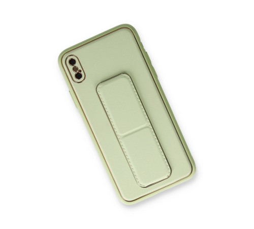 iPhone XS Max Kılıf Coco Deri Standlı Kapak - Su Yeşili iPhone XS Max Kılıf Coco Deri Standlı Kapak - Su Yeşili
