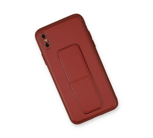 iPhone XS Max Kılıf Coco Deri Standlı Kapak - Fuşya iPhone XS Max Kılıf Coco Deri Standlı Kapak - Fuşya