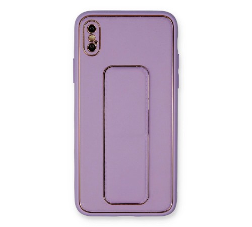iPhone XS Max Kılıf Coco Deri Standlı Kapak - Koyu Lila iPhone XS Max Kılıf Coco Deri Standlı Kapak - Koyu Lila