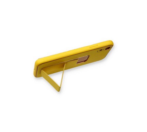 iPhone XR Kılıf Coco Deri Standlı Kapak - Sarı iPhone XR Kılıf Coco Deri Standlı Kapak - Sarı