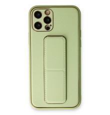 iPhone 12 Pro Max Kılıf Coco Deri Standlı Kapak - Su Yeşili