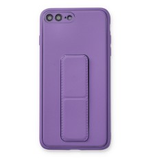iPhone 7 Plus Kılıf Coco Deri Standlı Kapak - Koyu Lila