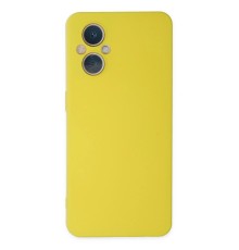 Oppo Reno 7 Lite Kılıf Nano içi Kadife Silikon - Sarı