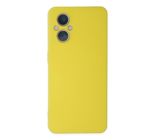 Oppo Reno 7 Lite Kılıf Nano içi Kadife Silikon - Sarı Oppo Reno 7 Lite Kılıf Nano içi Kadife Silikon - Sarı