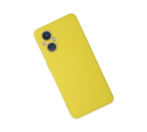 Oppo Reno 7 Lite Kılıf Nano içi Kadife Silikon - Sarı Oppo Reno 7 Lite Kılıf Nano içi Kadife Silikon - Sarı