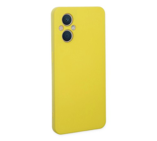 Oppo Reno 7 Lite Kılıf Nano içi Kadife Silikon - Sarı Oppo Reno 7 Lite Kılıf Nano içi Kadife Silikon - Sarı