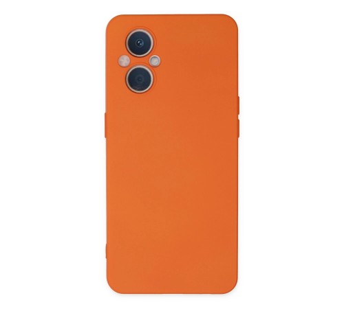Oppo Reno 7 Lite Kılıf Nano içi Kadife Silikon - Turuncu Oppo Reno 7 Lite Kılıf Nano içi Kadife Silikon - Turuncu