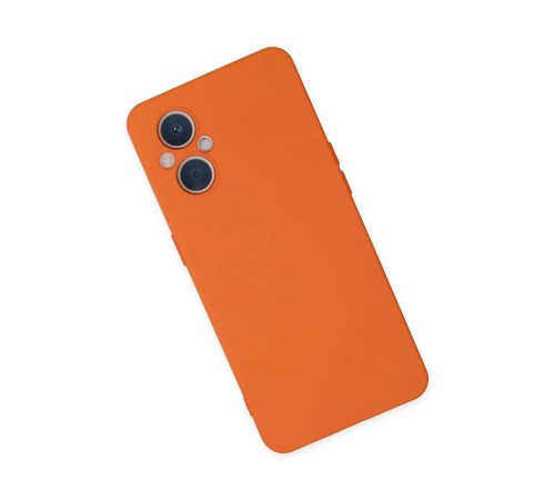 Oppo Reno 7 Lite Kılıf Nano içi Kadife Silikon - Turuncu Oppo Reno 7 Lite Kılıf Nano içi Kadife Silikon - Turuncu