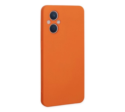 Oppo Reno 7 Lite Kılıf Nano içi Kadife Silikon - Turuncu Oppo Reno 7 Lite Kılıf Nano içi Kadife Silikon - Turuncu