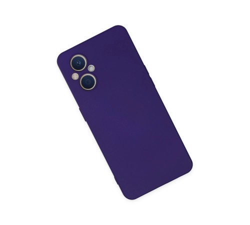 Oppo Reno 7 Lite Kılıf Nano içi Kadife Silikon - Mor Oppo Reno 7 Lite Kılıf Nano içi Kadife Silikon - Mor