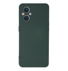Oppo Reno 7 Lite Kılıf Nano içi Kadife Silikon - Koyu Yeşil
