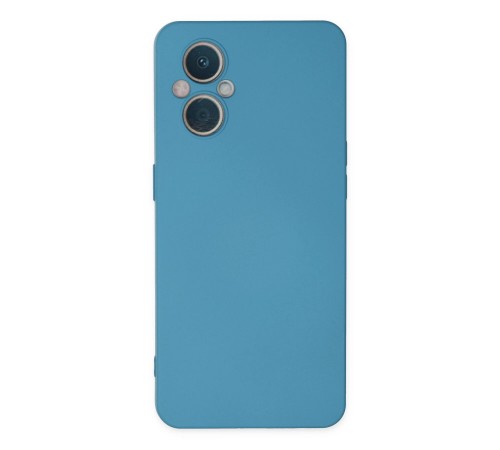 Oppo Reno 7 Lite Kılıf Nano içi Kadife Silikon - Mavi Oppo Reno 7 Lite Kılıf Nano içi Kadife Silikon - Mavi