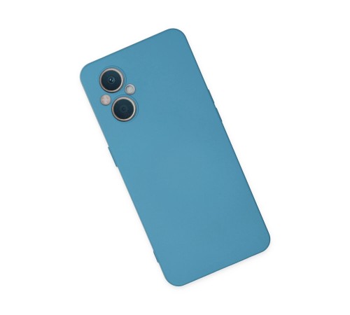 Oppo Reno 7 Lite Kılıf Nano içi Kadife Silikon - Mavi Oppo Reno 7 Lite Kılıf Nano içi Kadife Silikon - Mavi